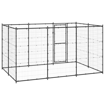 Chenil Extérieur Acier 7,26 M² Noir