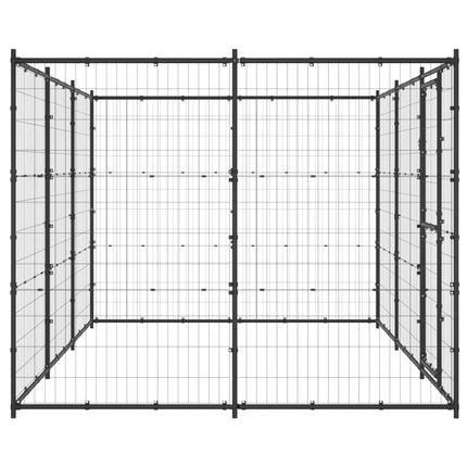 Chenil Extérieur Acier 7,26 M² Noir