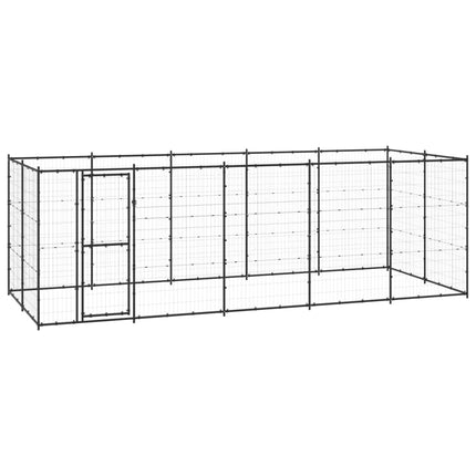 Chenil Extérieur Acier 7,26 M² Noir