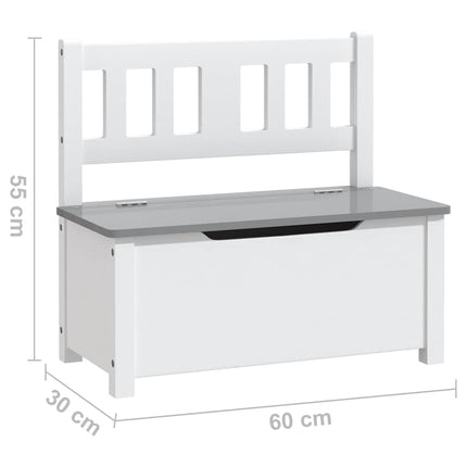 Banc De Rangement Pour Enfants 60X30X55 Cm Mdf