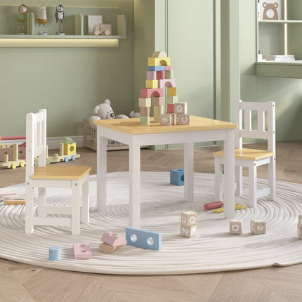 Ensemble De Table Et Chaises Enfants 3 Pcs Mdf