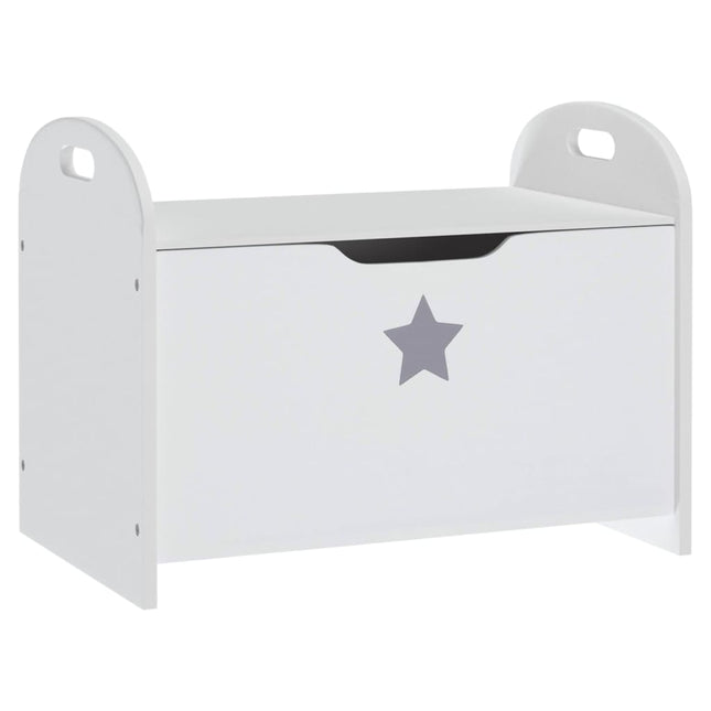 Banc De Rangement Pour Enfants Blanc 62X40X46,5 Cm Mdf