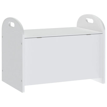 Banc De Rangement Pour Enfants Blanc 62X40X46,5 Cm Mdf