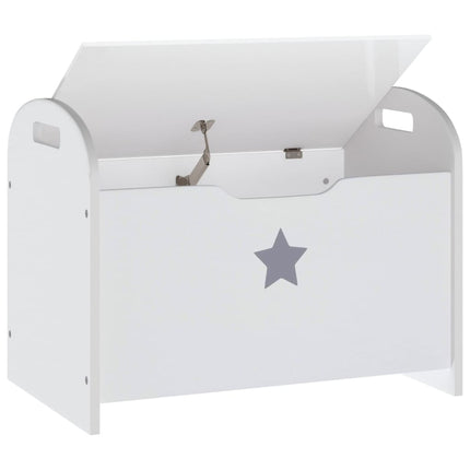 Banc De Rangement Pour Enfants Blanc 62X40X46,5 Cm Mdf