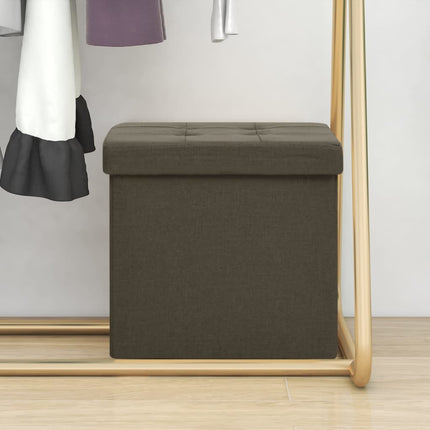 Tabouret De Rangement Pliable Faux Lin