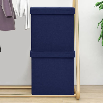 Tabouret De Rangement Pliable Faux Lin