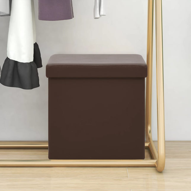 Tabouret De Rangement Pliable Similicuir