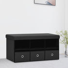 Banc De Rangement Pliable Faux Lin 76 X 38 X 38 Cm