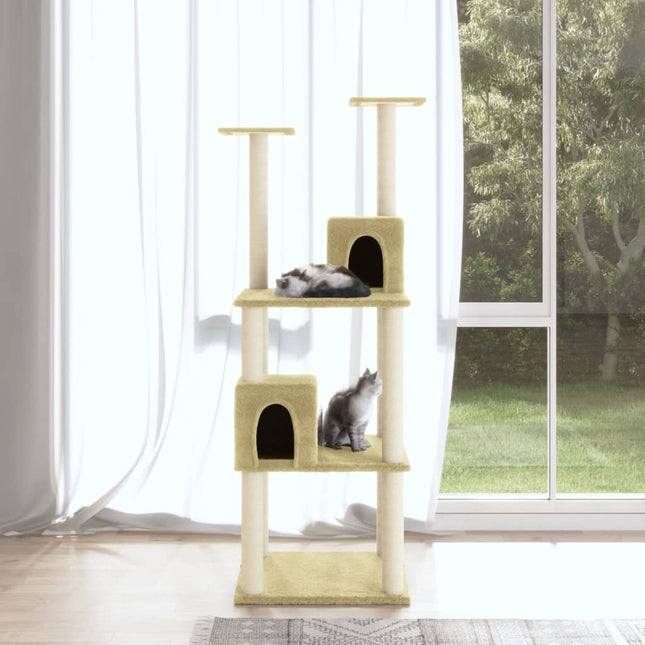 Arbre À Chat Avec Griffoirs En Sisal 141 Cm