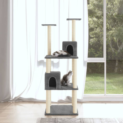 Arbre À Chat Avec Griffoirs En Sisal 141 Cm