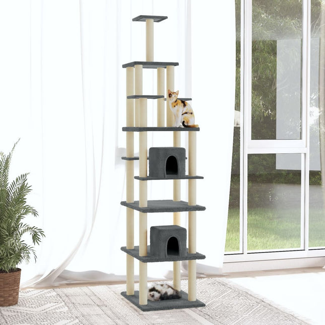 Arbre À Chat Avec Griffoirs En Sisal 216 Cm