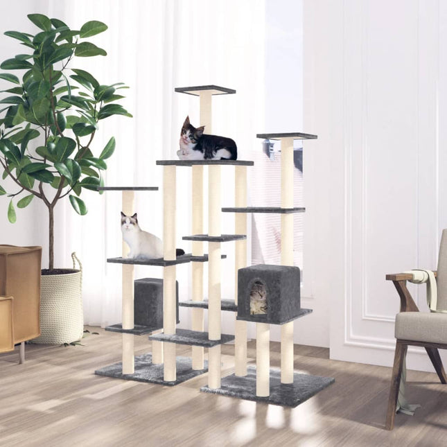 Arbre À Chat Avec Griffoirs En Sisal 145 Cm