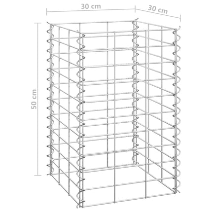 Lits Surélevés En Gabion 3 Pcs 30X30X50 Cm Fer