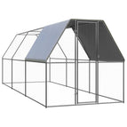 argent et gris argent / avec toit partiellement couvert / 2 x 6 x 2 m