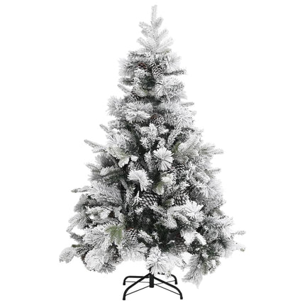 Sapin De Noël À Flocons De Neige Et Pommes De Pin 150 Cm Pvc/Pe