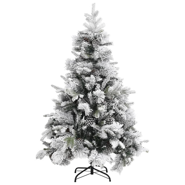 Sapin De Noël À Flocons De Neige Et Pommes De Pin 150 Cm Pvc/Pe