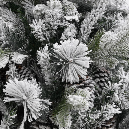 Sapin De Noël À Flocons De Neige Et Pommes De Pin 150 Cm Pvc/Pe