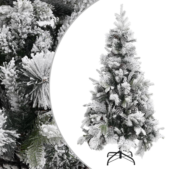 Sapin De Noël À Flocons De Neige Et Pommes De Pin 150 Cm Pvc/Pe