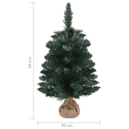 Sapin De Noël Artificiel Avec Support Vert 60 Cm Pvc