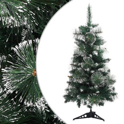 Sapin De Noël Artificiel Avec Support Vert Et Blanc 60 Cm Pvc