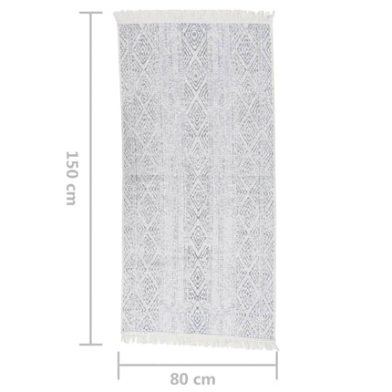 Tapis Gris Clair Coton