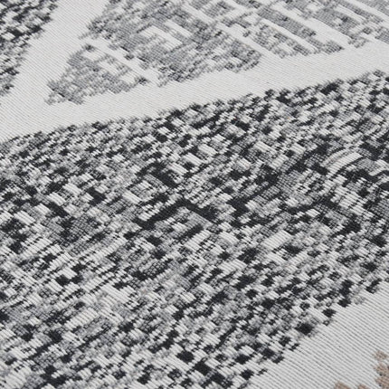 Tapis Noir Et Gris Coton