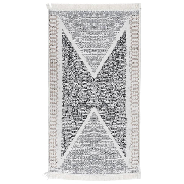 Tapis Noir Et Gris Coton