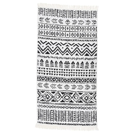 Tapis Noir Et Blanc Coton