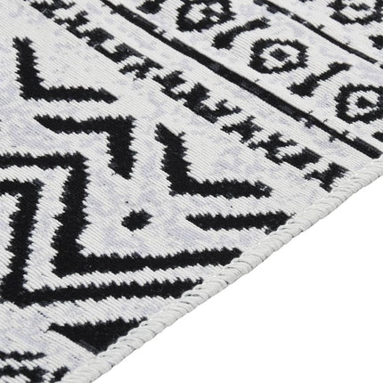 Tapis Noir Et Blanc Coton