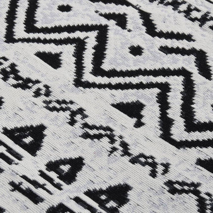 Tapis Noir Et Blanc Coton