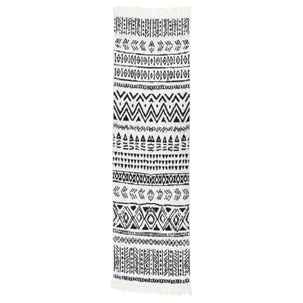 Tapis Noir Et Blanc Coton