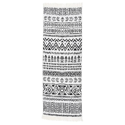 Tapis Noir Et Blanc Coton