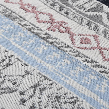 Tapis Rose Et Aqua Coton