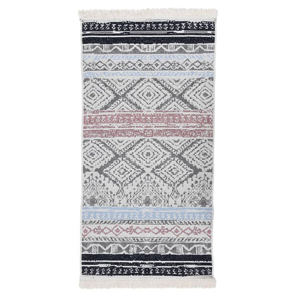 Tapis Rose Et Aqua Coton