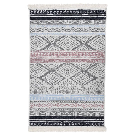 Tapis Rose Et Aqua Coton