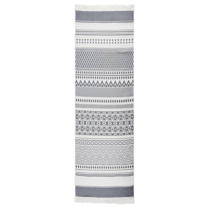 Tapis Gris Et Blanc Coton