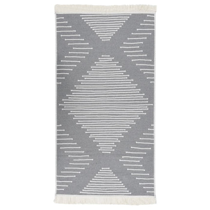 Tapis Gris Foncé Coton