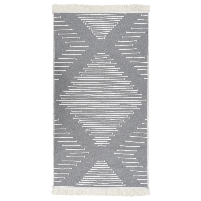 Tapis Gris Foncé Coton