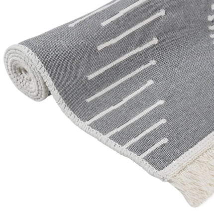 Tapis Gris Foncé Coton
