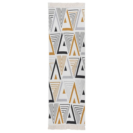 Tapis Jaune Et Gris Coton