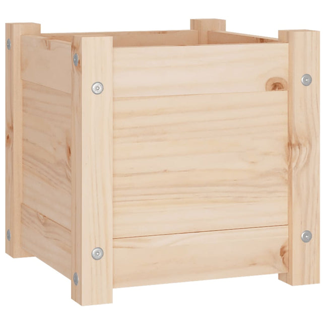 Jardinière D'extérieur 31X31X31 Cm Bois De Pin Massif