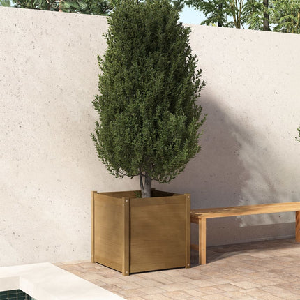 Jardinière 60X60X60 Cm Bois De Pin Massif