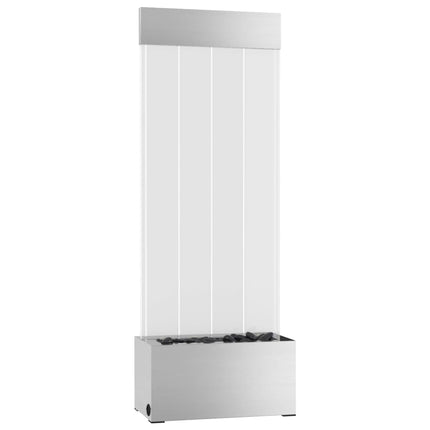 Colonne À Bulles Avec Led Rvb Inox Et Acrylique 110 Cm