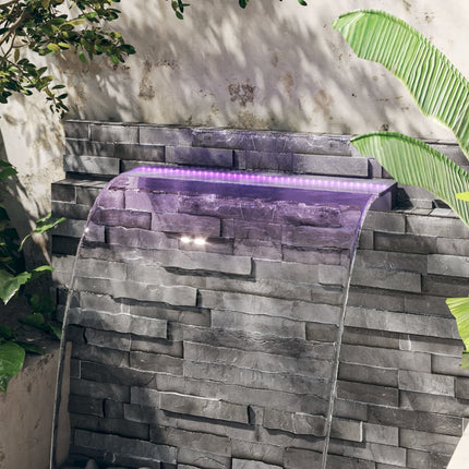 Déversoir Pour Cascade Avec Led Rvb Acrylique 30 Cm