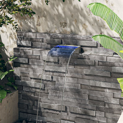 Déversoir Pour Cascade Avec Led Rvb Inox 30 Cm