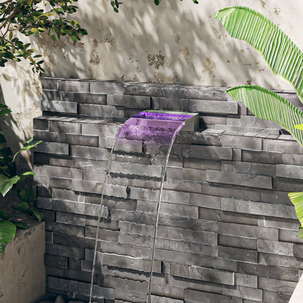 Déversoir Pour Cascade Avec Led Rvb Inox 30 Cm