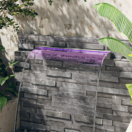 Déversoir Pour Cascade Avec Led Rvb Inox 30 Cm
