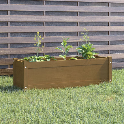 Jardinière D'extérieur 100X31X31 Cm Bois De Pin Massif