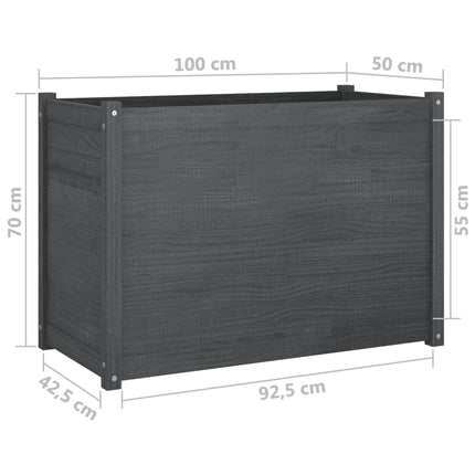 Jardinière D'extérieur 100X50X70 Cm Bois De Pin Massif