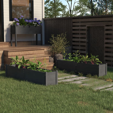 Lit Surélevé De Jardin 150X31X31 Cm Bois De Sapin Massif